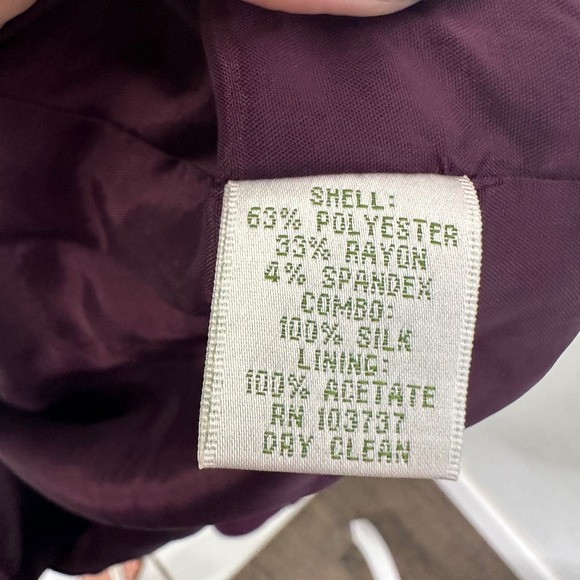 Donna Morgan Plum Purple Strapless Ruched Bodice Maxi Evening Formal Gown Size 6 - Picture 4 of 6